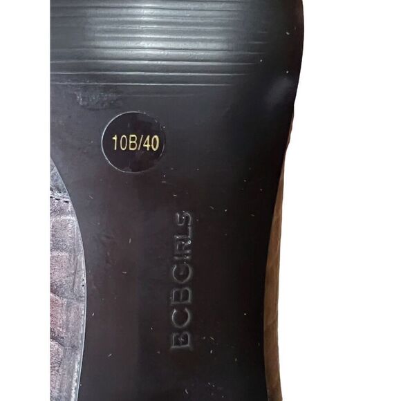 BCB Girls Katchen-BC Chocolate Color Crocodile Pattern Pointed Toe Womens Sz 10 - Picture 13 of 14